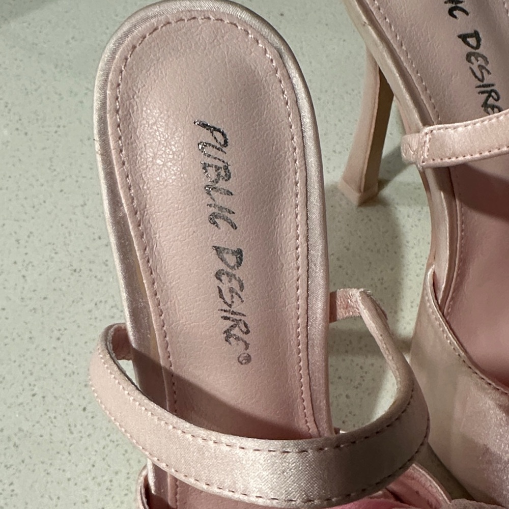 NWOB- Public Desire Pink Aubrey Rose Heels - Picture 3 of 7